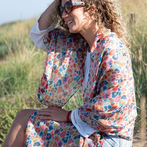 Multi Coloured Print Scarf - Image 2