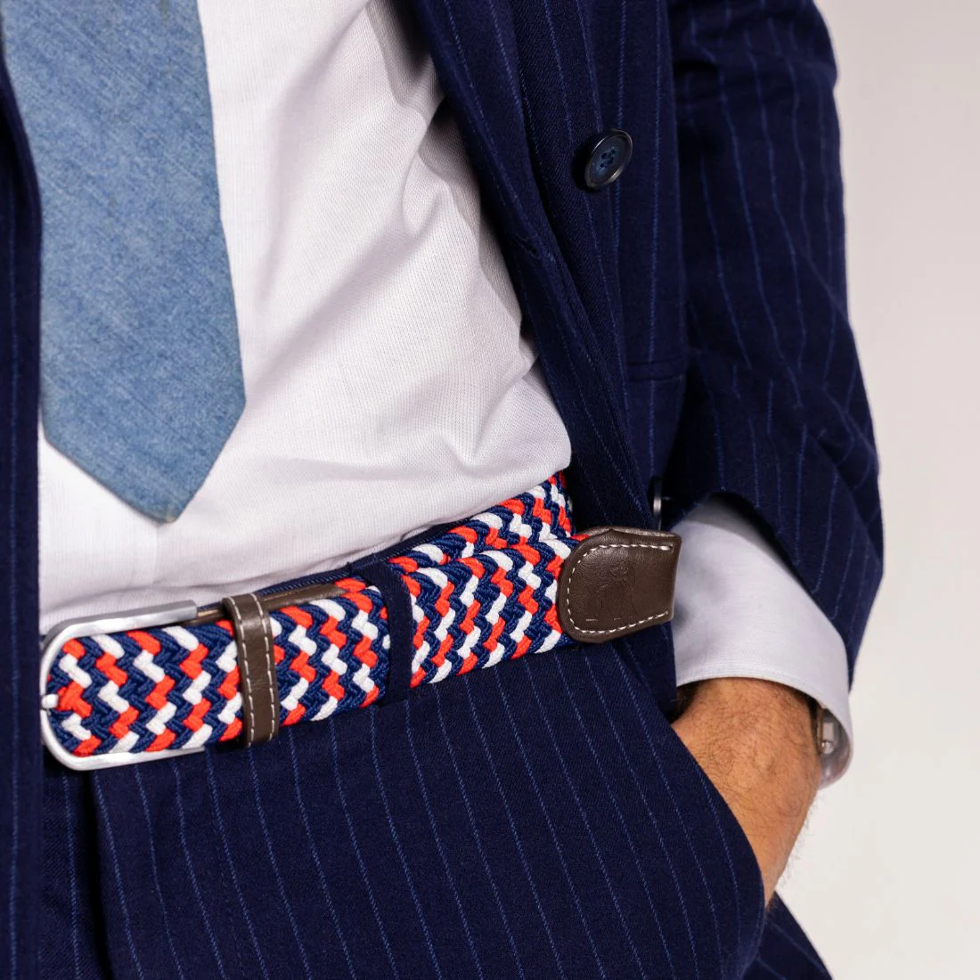 Men's woven belt