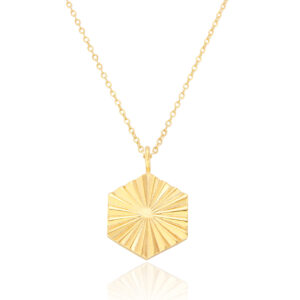 Gold Hexagon Necklace