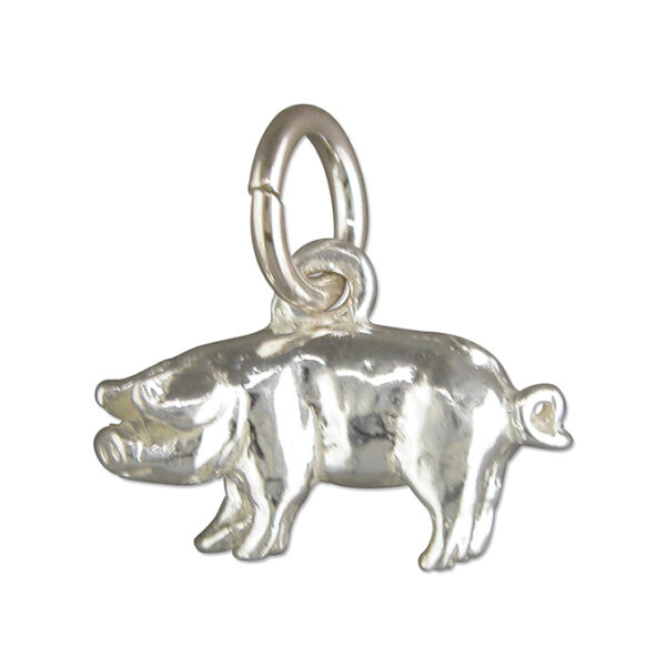 Sterling Silver Pig Charm