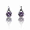 Amethyst stud earrings