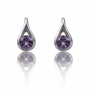 Amethyst stud earrings