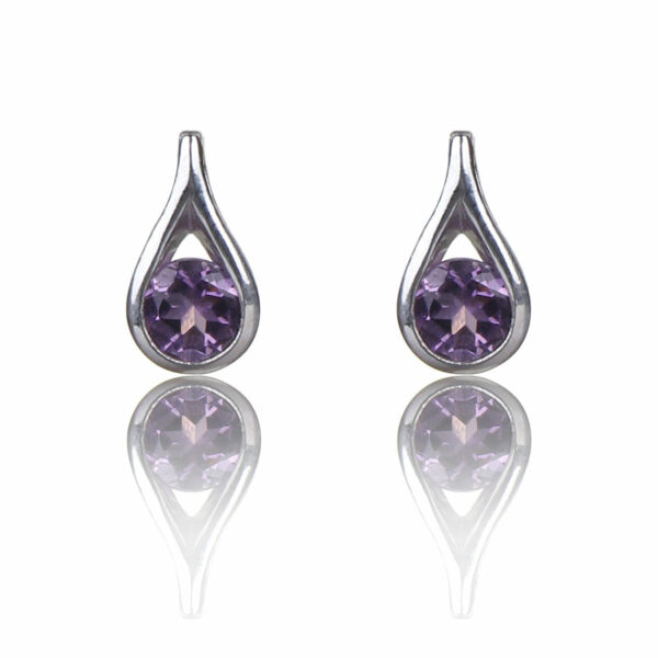 Amethyst stud earrings