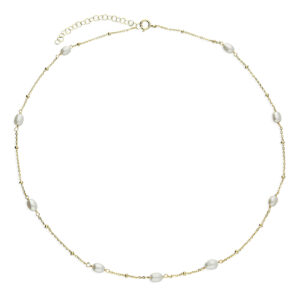 Gold pearl ball chain