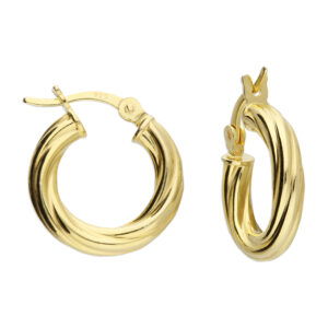 Twisted Gold Hoops