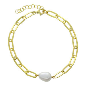 Gold pearl bracelet