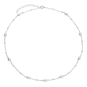 Pearls on Silver Chain