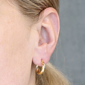 Twisted Gold Hoops