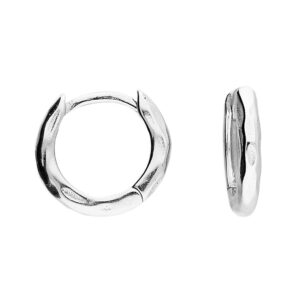 Textured Silver Hoop earrings