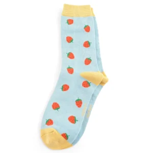 Ladies Strawberries Bamboo Socks