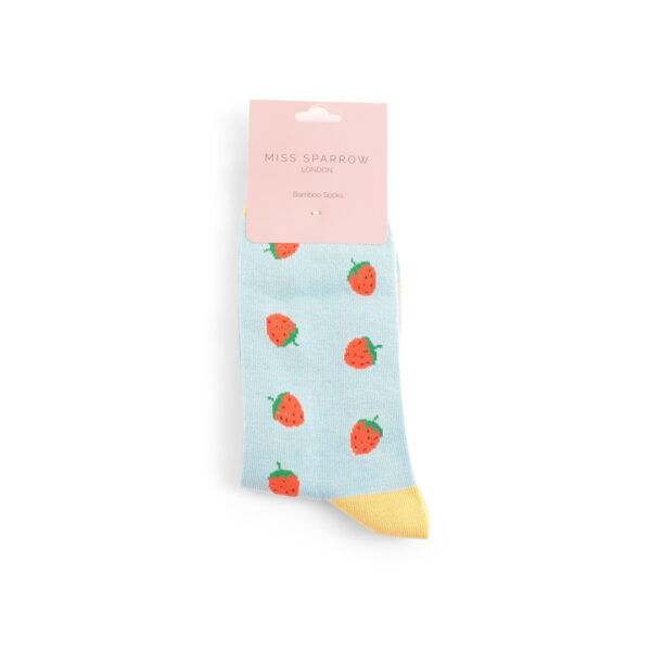 Ladies Strawberries Bamboo Socks - Image 2