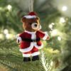 Christmas Bear in a Matchbox hanging decoration HERO