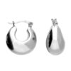 Sterling Silver chunky hoops with creole fastening
