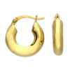 Chunky gold plated hoops