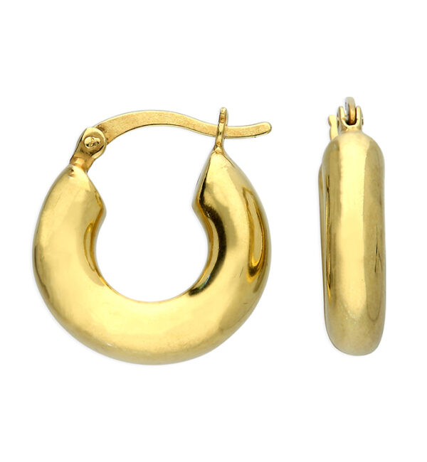 Chunky gold plated hoops