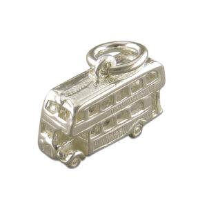 London bus sterling silver charm