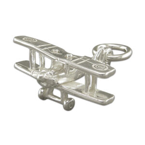 Sterling Silver plane charm for charm bracelet or necklace