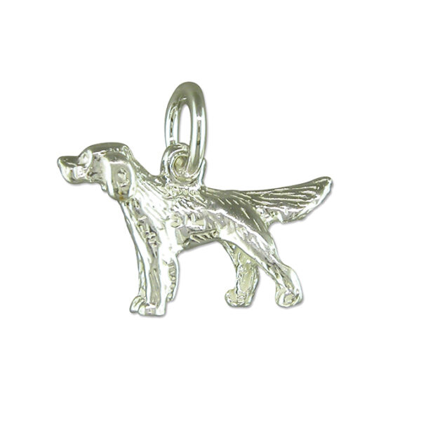 Sterling Silver retriever dog charm for a charm bracelet or pendant