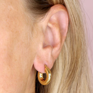 Chunky gold plated hoops