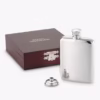 Heavy Pewter Hipflask in wooden case. Ideal for Christenings, birthday gifts, meaningful present for men.