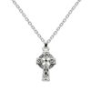 Oxidised Sterling Silver Celtic cross necklace, with knot work detail