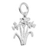 sterling silver welsh daffodil charm for charm bracelets or pendant
