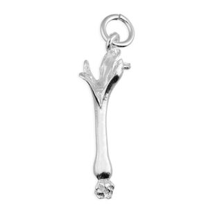 Sterling silver welsh leek charm for charm bracelets or pendant
