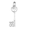 Sterling Silver 18th birthday key charm for charm bracelet or as a pendant on a necklace
