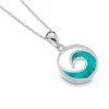 Turquoise pendant on sterling silver necklace